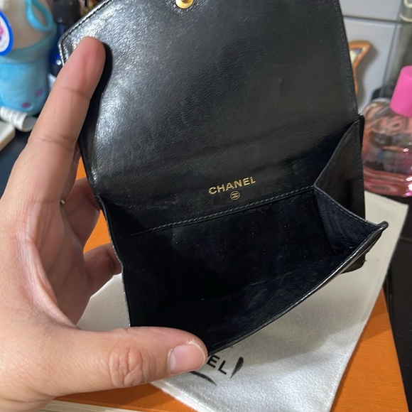 Authentic Vintage CHANEL CC Small Compact Timeless Flap Black Wallet - Picture 11 of 11